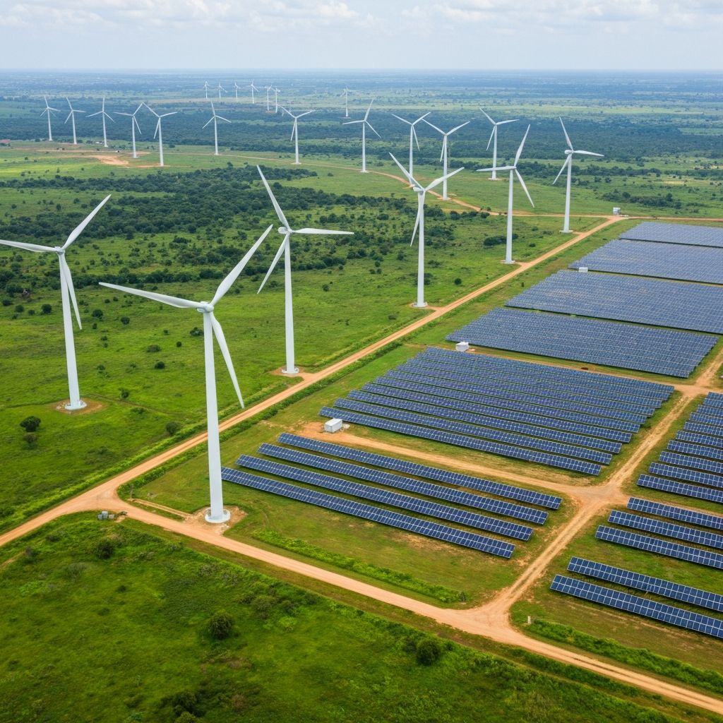 African landscape with renewable energy